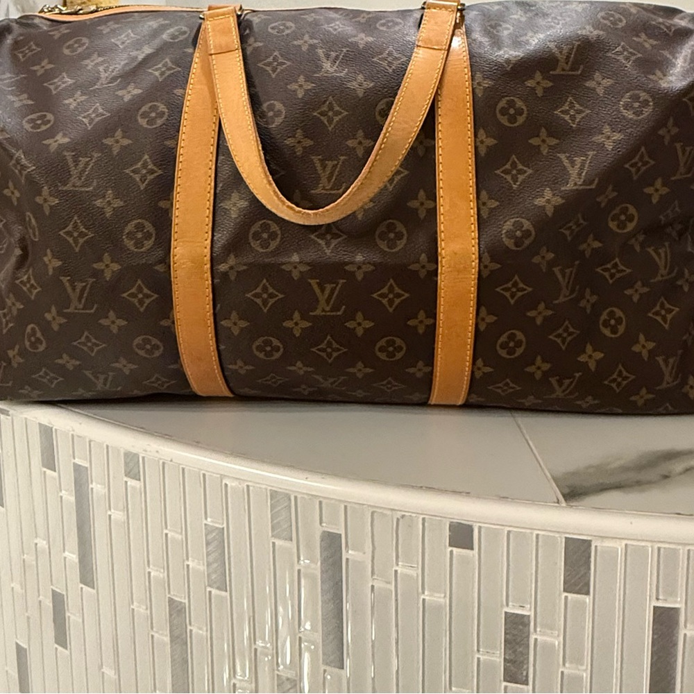 Louis Vuitton Brown Monogram Bag VINTAGE SAC SOUPLE SIZE 55!!